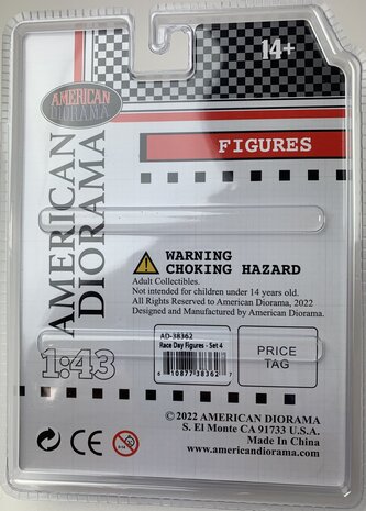 American Diorama 1:43 Race Day Metal Figure set no 4 - set 2 figuren