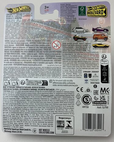 Hotwheels 1:64 Mazda 323 GTR wit