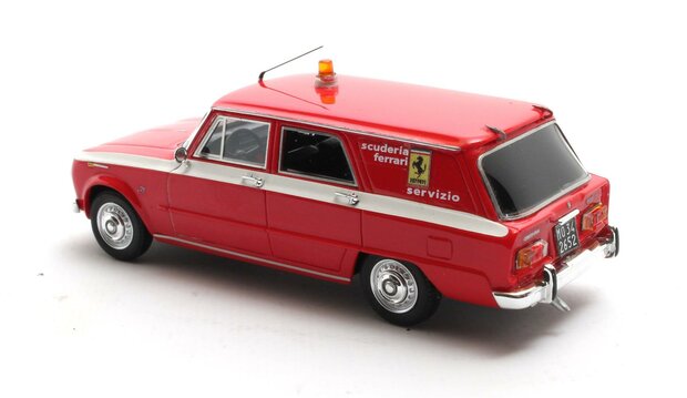 Matrix 1:43 Alfa Romeo Giulia 105 Promiscus by Colli scuderia Ferrari rood '62-'74. Verwacht eind 09-2025