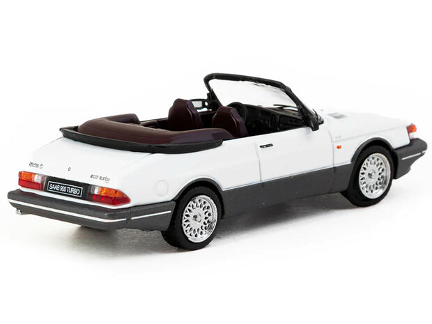 Tarmac 1:64 Saab 900 Turbo open Convertible wit
