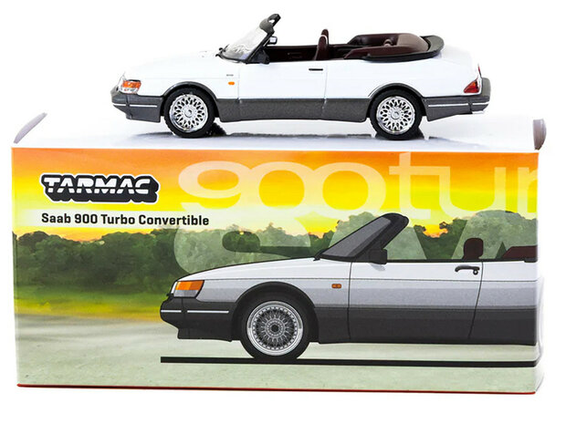 Tarmac 1:64 Saab 900 Turbo open Convertible wit