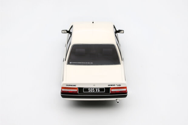 Otto Mobile 1:18 Peugeot 505 V6 Blance Meije 1989 wit