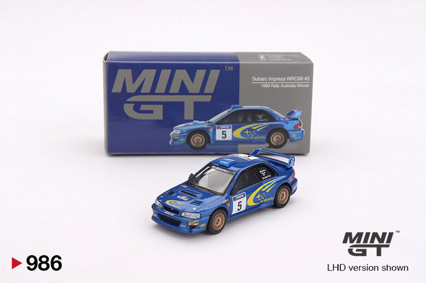 Mini GT 1:64 Subaru Impreza no 3, WRC98 1998 Rally Monte-Carlo 3rd Place