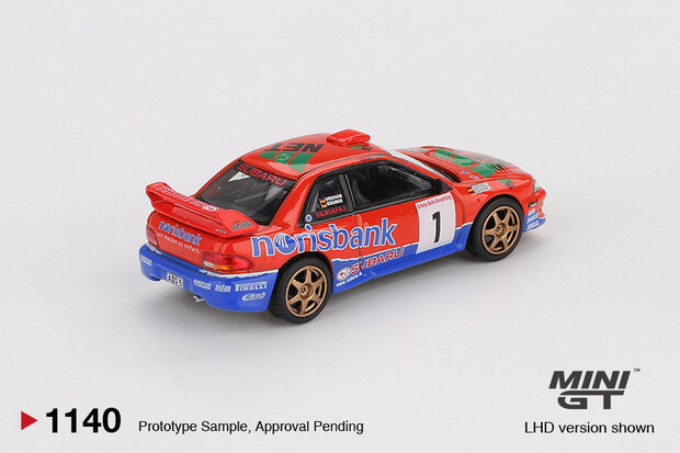 Mini GT 1:64 Subaru Impreza WRC97, No 1 DRM Champion 1999. Verwacht 03-2026