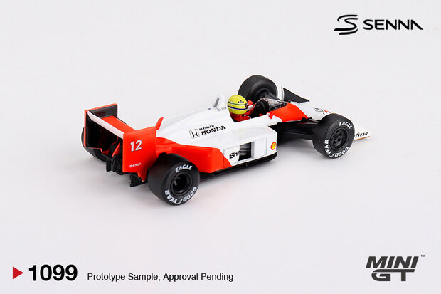 Mini GT 1:64 McLaren MP4/4, No 12 Ayrton Senna 1988 Japanese Grand Prix Winner. Verwacht 02-2026