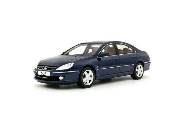 Otto Mobile 1:18 Peugeot 607 3.0 V6 Phase 2 Blue Montebello 2008. Levering 11-2025