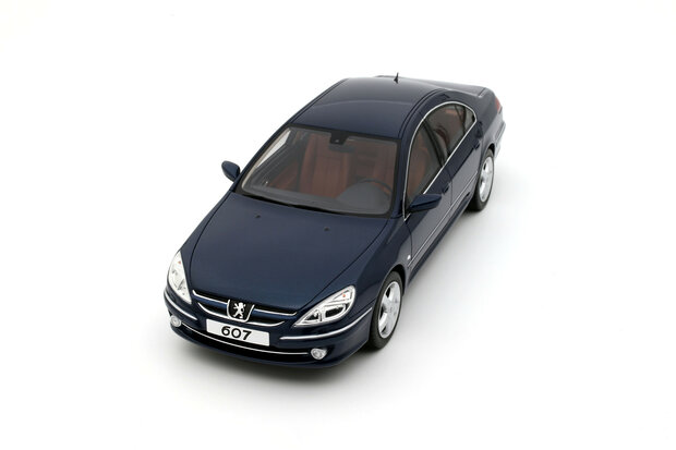 Otto Mobile 1:18 Peugeot 607 3.0 V6 Phase 2 Blue Montebello 2008. Levering 11-2025