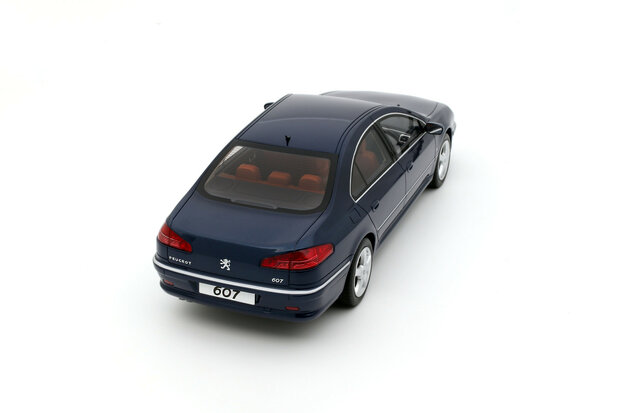 Otto Mobile 1:18 Peugeot 607 3.0 V6 Phase 2 Blue Montebello 2008. Levering 11-2025