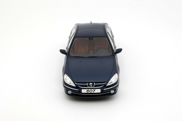 Otto Mobile 1:18 Peugeot 607 3.0 V6 Phase 2 Blue Montebello 2008. Levering 11-2025