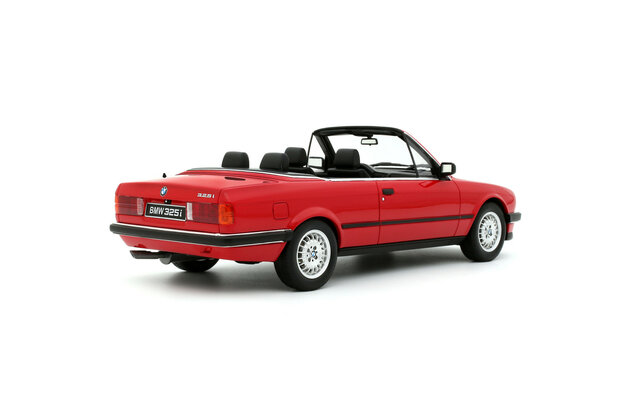 Otto Mobile 1:18 BMW 325i Convertible Bright Red 308 1986. Levering 11-2025