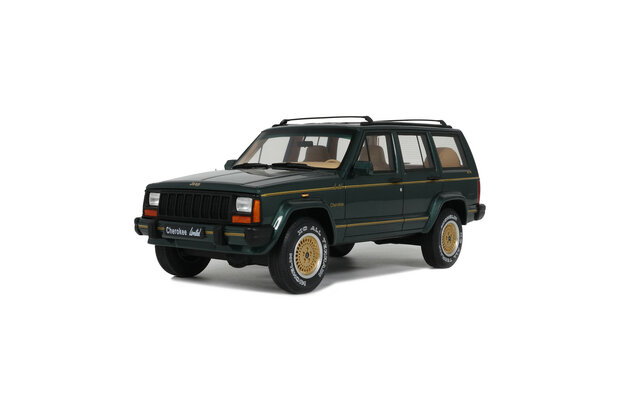 Otto Mobile 1:18 Jeep Cherokee XJ Limited Hunter Green 1995. Levering 12-2025