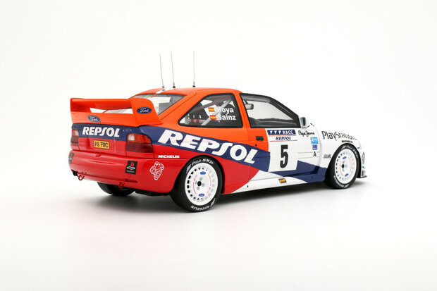 Otto Mobile 1:18 Ford Escort, No 5 C. Sainz Rallye Catalunya 1997. Levering 12-2025