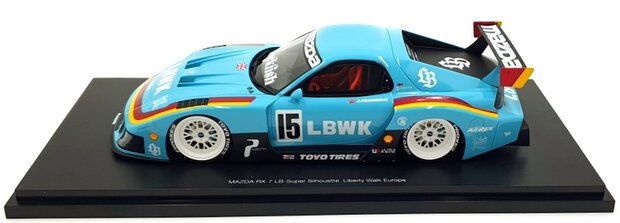 Top Speed 1:18 Mazda RX-7 LB-Super Silhouette, No 15 James Pearman Liberty Walk Europe 2024, Resin