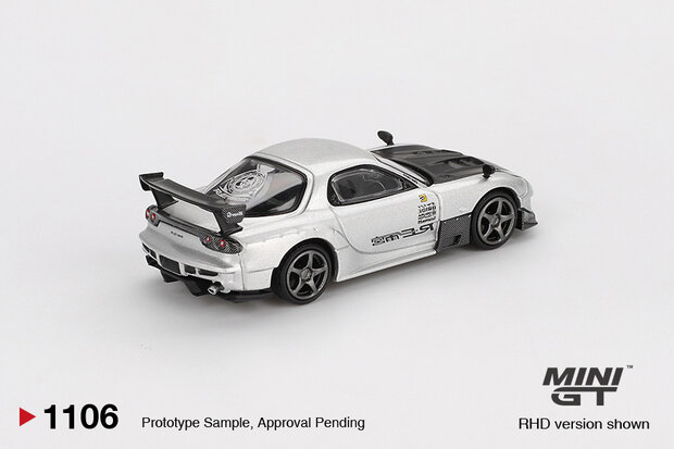 Mini GT 1:64 mazda rx7 (fd3s) re-amamiya silver metallic 2004 verwacht maart-4-2025
