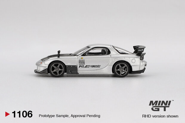 Mini GT 1:64 mazda rx7 (fd3s) re-amamiya silver metallic 2004 verwacht maart-4-2025