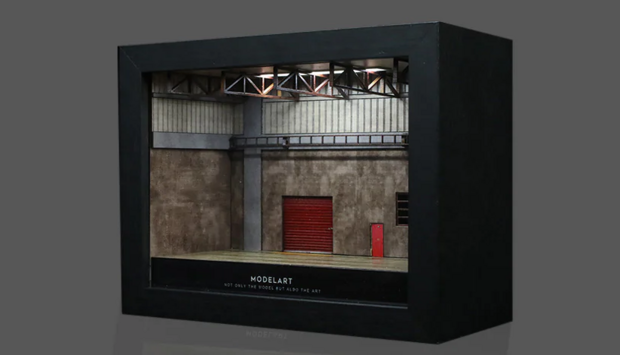 Black Box Diorama 1:64 Workshop Photo Frame, excl auto's en figuren