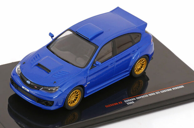 IXO 1:43 Subaru Impreza WRC Sti Custom Version 2009 blauw