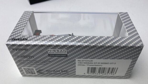 Kyosho 1:64 Nissan GT-R NISMO GT3 White Presentation (with LED)