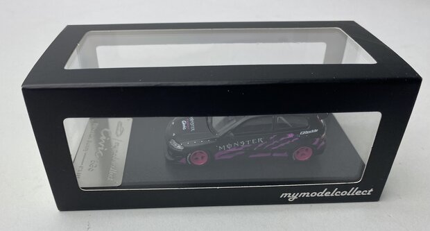 My Model Collect 1:64 Honda Civic EG6 "Monster" black/pink