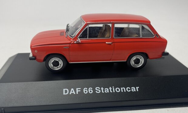 Lagamo Miniature 1:43 DAF 66 1100 Stationcar ( Combi ) rood - limited 500 pcs in windowbox