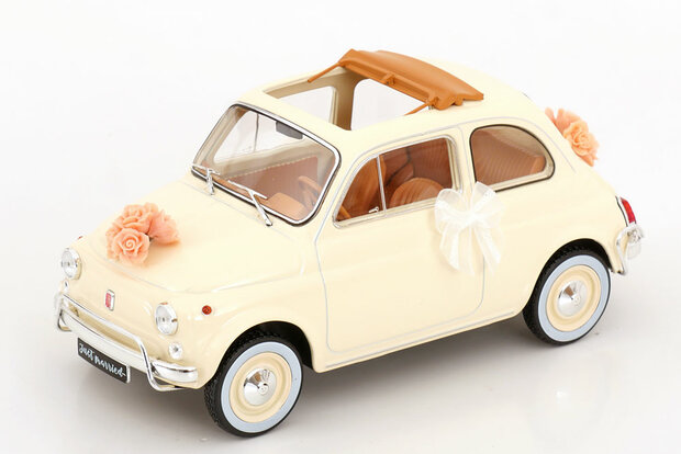 Norev 1:18 Fiat 500 L 1968 Ivory Wedding Gift