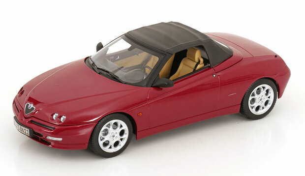 Norev 1:18 Alfa Romeo Spider 1999 Proteo Red metallic met afneembare kap