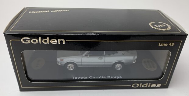 Golden Oldies 1:43 Toyota Corolla Coupe zilver - resin model - Limited 100 pcs