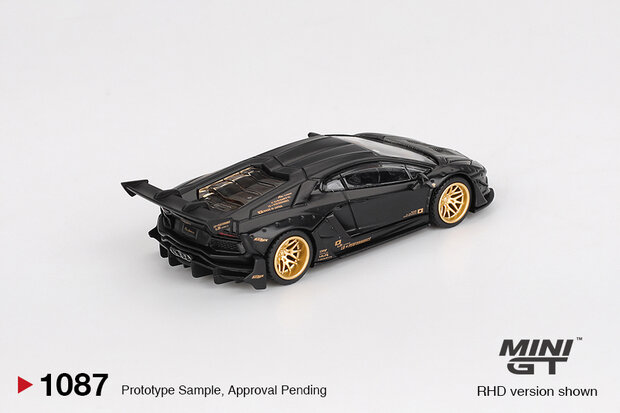 Mini GT 1:64 Lamborghini Aventador LB - WORKS Limited Edition Matte Black LHD. Verwacht 01-2026