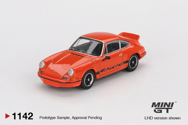 Mini GT 1:64 porsche 911 carrera rs 2.7 tangerine 1973 verwacht maart-4-2026