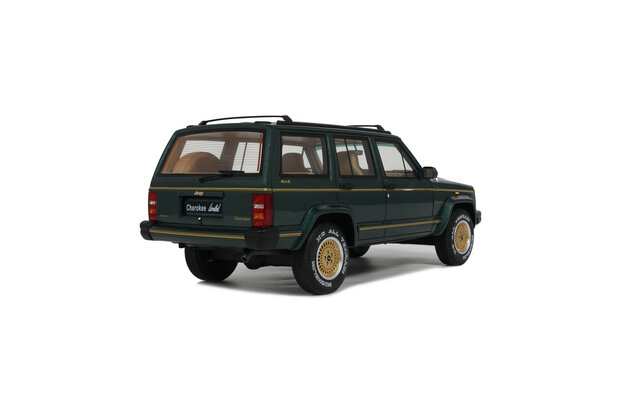 Otto Mobile 1:18 Jeep Cherokee XJ Limited Hunter Green 1995. Levering 12-2025 - uitverkocht in pre-order