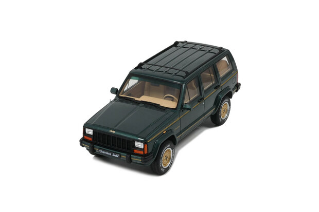 Otto Mobile 1:18 Jeep Cherokee XJ Limited Hunter Green 1995. Levering 12-2025 - uitverkocht in pre-order