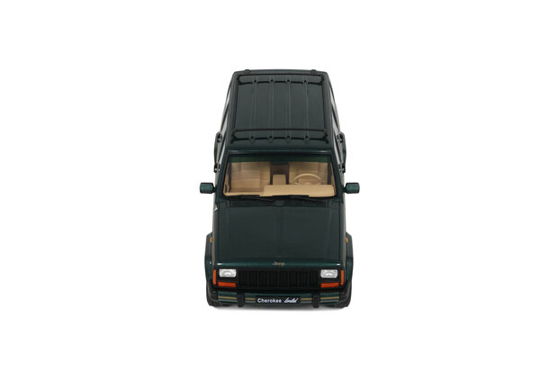 Otto Mobile 1:18 Jeep Cherokee XJ Limited Hunter Green 1995. Levering 12-2025 - uitverkocht in pre-order