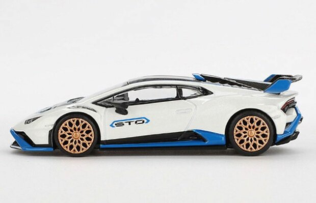 Mini GT 1:64 Lamborghini Huracan STO Bianco Asopo 2023 LHD