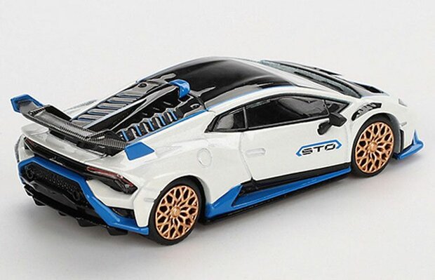 Mini GT 1:64 Lamborghini Huracan STO Bianco Asopo 2023 LHD