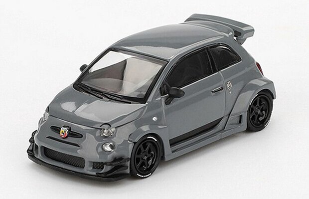 Mini GT 1:64 Fiat Abarth 595 LB-Works X Abas 2024, grijs