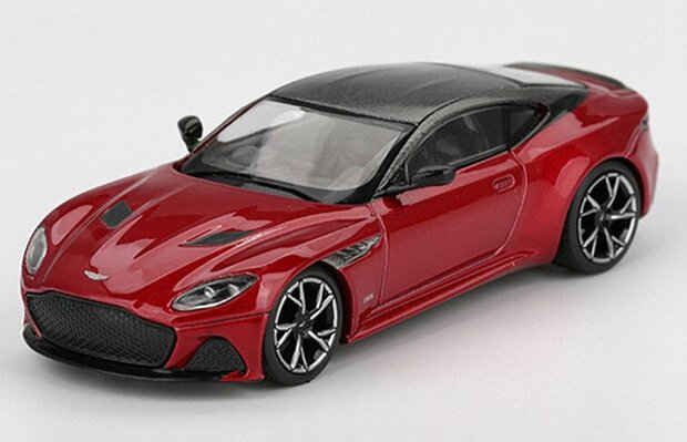 Mini GT 1:64 Aston Martin DBS 2023, rood (Hyper red) LHD