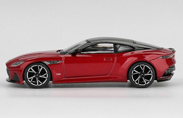 Mini GT 1:64 Aston Martin DBS 2023, rood (Hyper red) LHD
