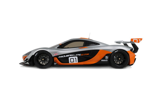 GT Spirit 1:8 MCLaren P1 GTR Pebble Beach grey 2014 incl showcase. Levering 06-2026