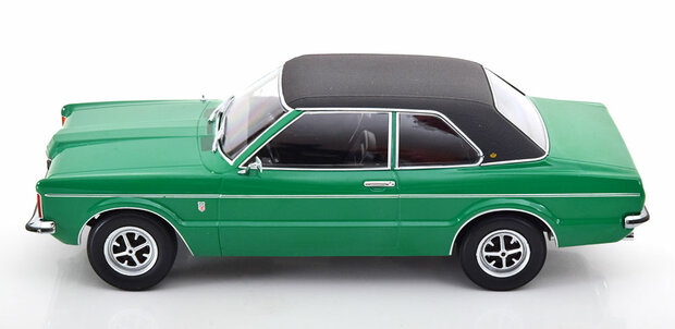 KK Scale 1:18 Ford Taunus GTX Limousine with vinylroof 1971 - green/flatblack