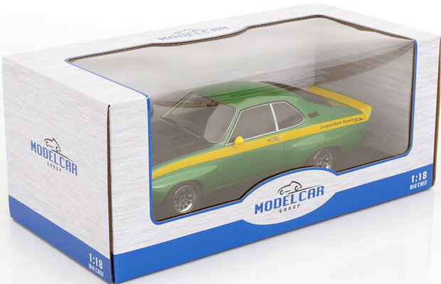MCG 1:18 Opel Manta A Irmscher Tuning - groen metallic / geel