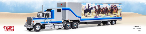 IXO 1:43 GMC General Koffer-SZ 1980