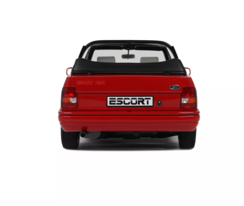 Otto Mobile 1:18 Ford Escort Mk4 XR3i Cabriolet Flamenco-Rot 1986. Levering 04-2026
