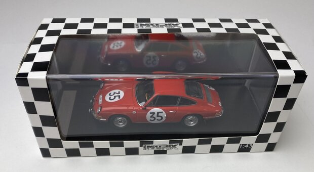 Matrix 1:43 Porsche 911 2.0 , no 35 Le Mans rood 1966