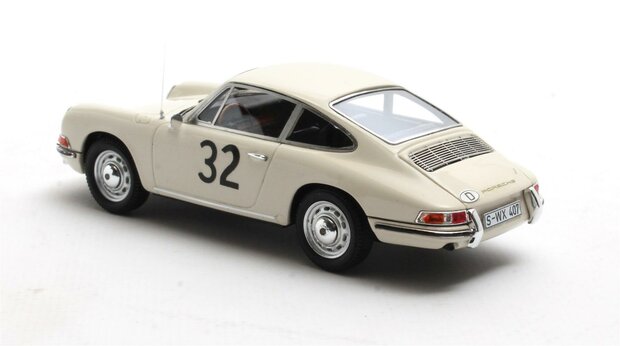 Matrix 1:43 Porsche 911 Le Mans test car no 32 1966 wit
