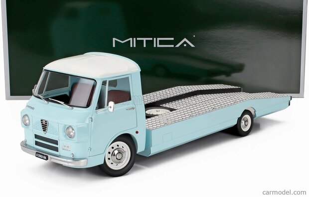 Mitica 1:18 Alfa Romeo A12 ( F12) Carro Attrezzi Prima Serie 1967 lichtblauw - Sleepwagen