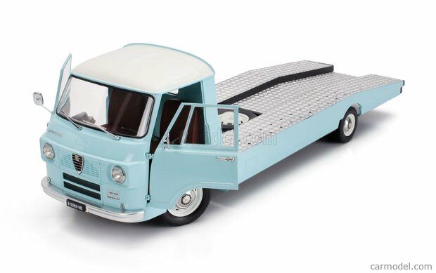 Mitica 1:18 Alfa Romeo A12 ( F12) Carro Attrezzi Prima Serie 1967 lichtblauw - Sleepwagen