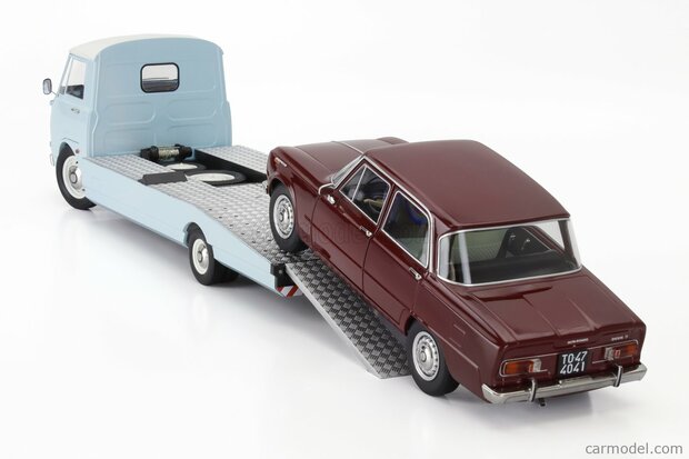 Mitica 1:18 Alfa Romeo A12 ( F12) Carro Attrezzi Prima Serie 1967 lichtblauw - Sleepwagen