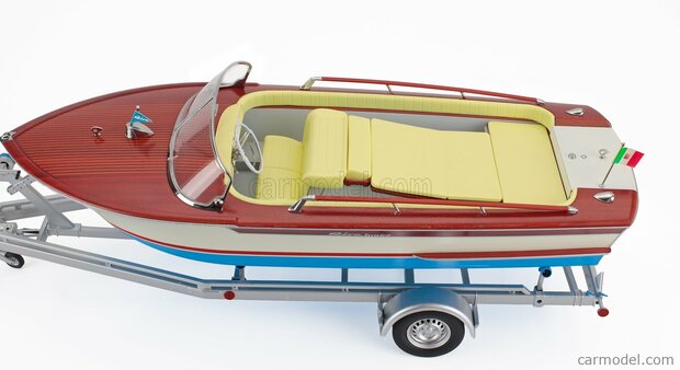 Mitica 1:18 Riva Junior 1966 - Motorboot met trailer - Ivory yellow