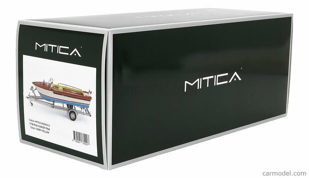Mitica 1:18 Riva Junior 1966 - Motorboot met trailer - Ivory yellow