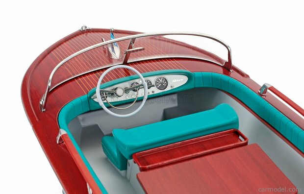 Mitica 1:18 Riva Junior 1966 - Motorboot met trailer - Ivory Sea blue.